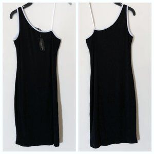 One shoulder body con dress,. Elegant black dress
